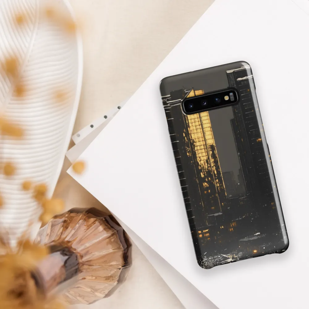 Illuminated Serenity: A Winter's Night in the City | Phone Case |  S10 Plus | Snap Case | Glossy