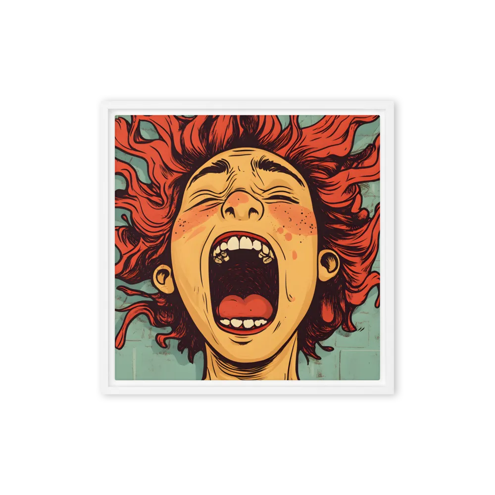 Fury Unleashed | Canvas with White Frame | 16″×16″