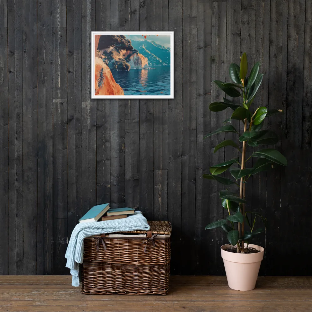 Elysian Waterscape | Canvas with White Frame | 16″×20″