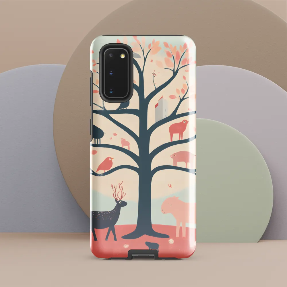 Whimsical Tree with Playful Creatures
