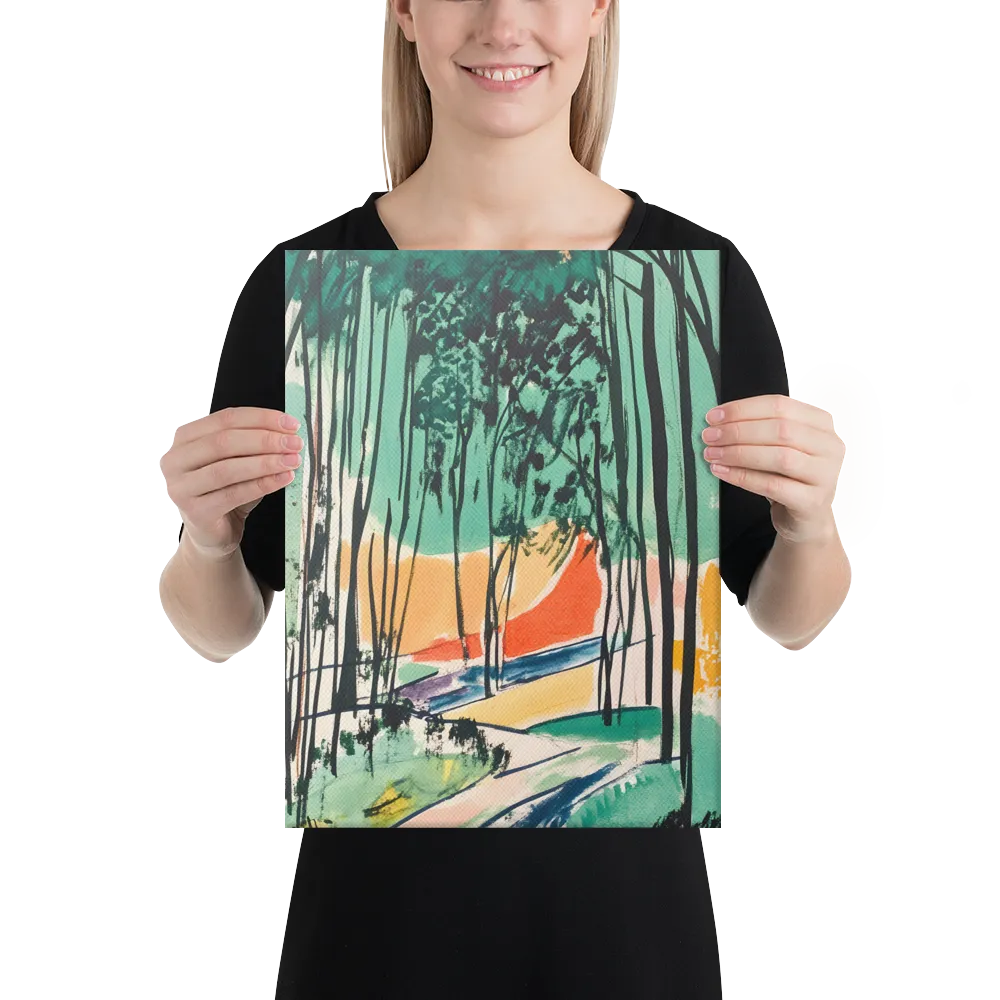 Winding Path Through the Forest | Canvas | 12″×16″