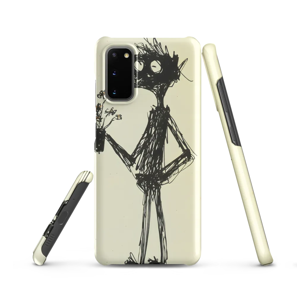 Whimsical Figure with Flowers