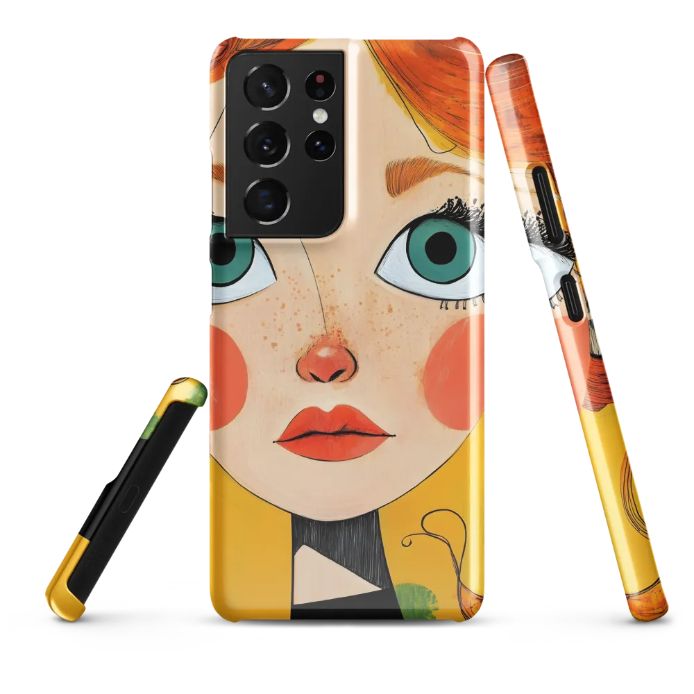 Whimsical Portrait of a Girl | Phone Case |  S21 Ultra | Snap Case | Glossy