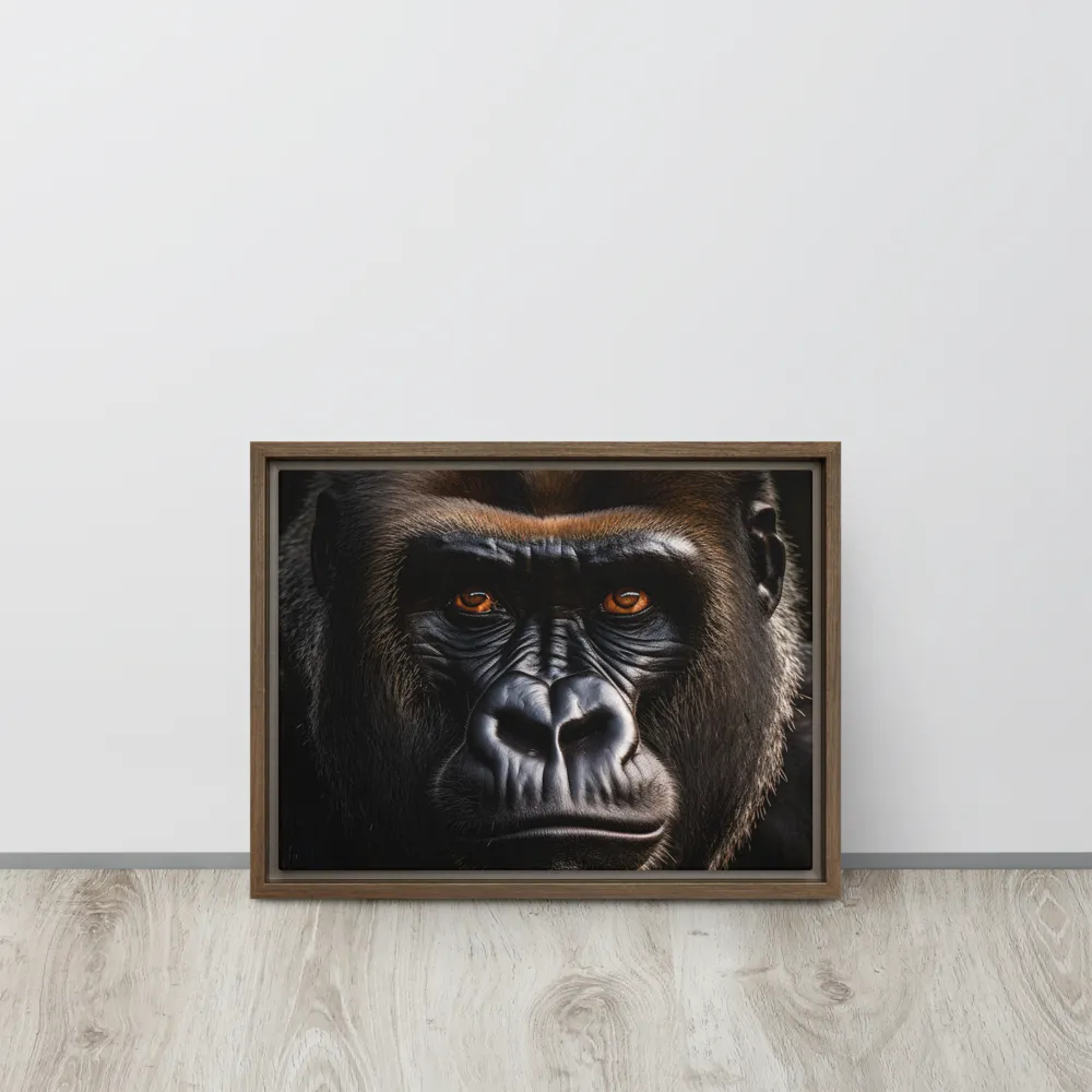 Majestic Gaze | Canvas with Brown Frame | 12″×16″