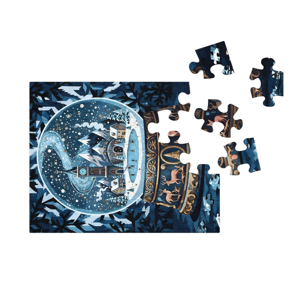 Enchanted Snow Globe 
 Jigsaw Puzzle in Tin Box