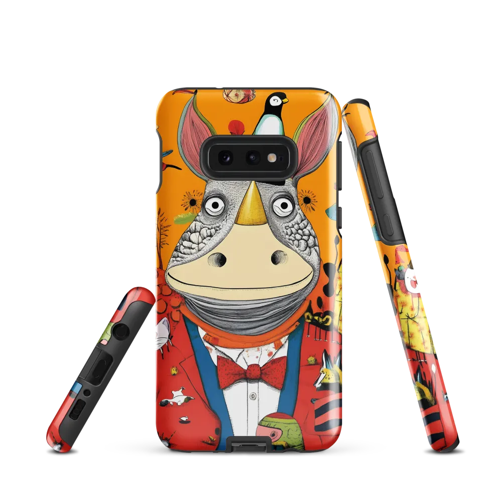 Whimsical Rhinoceros: A Playful Encounter