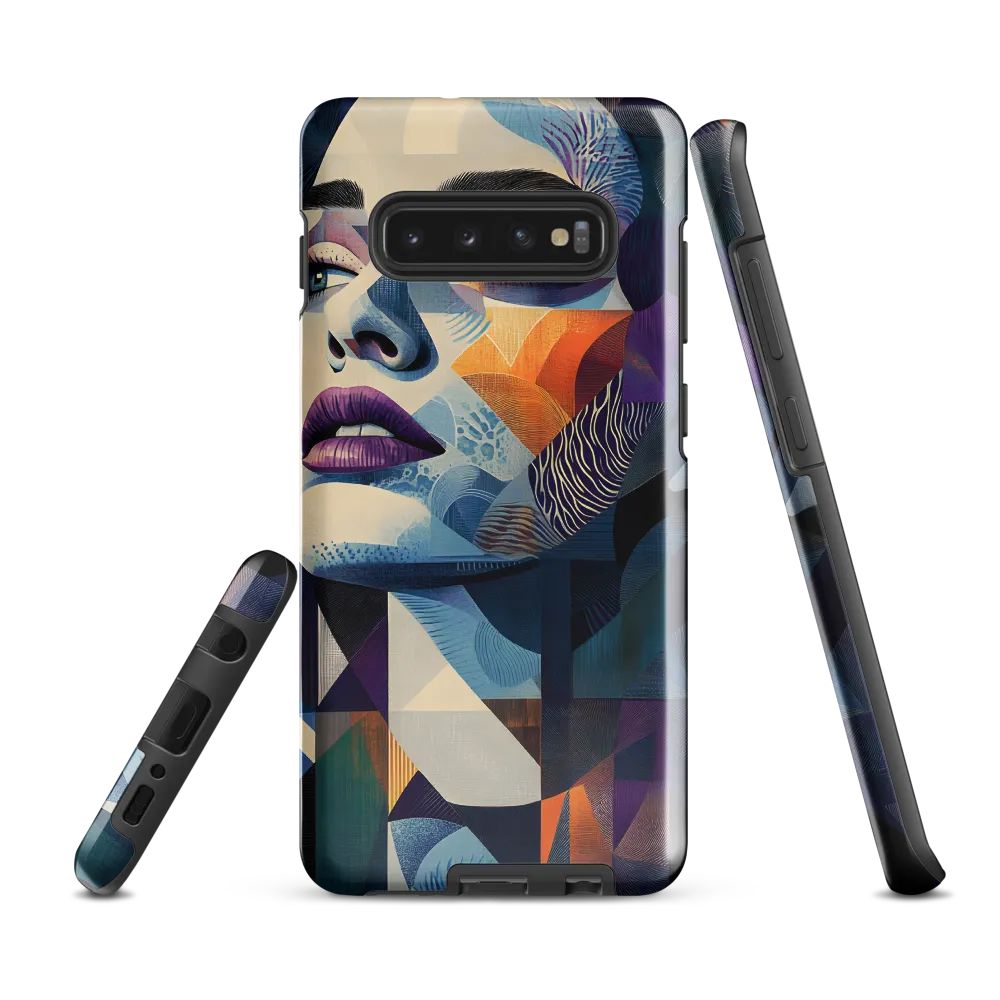 Fragmented Mystery: A Modern Portrait | Phone Case |  S10 Plus | Tough Case | Glossy