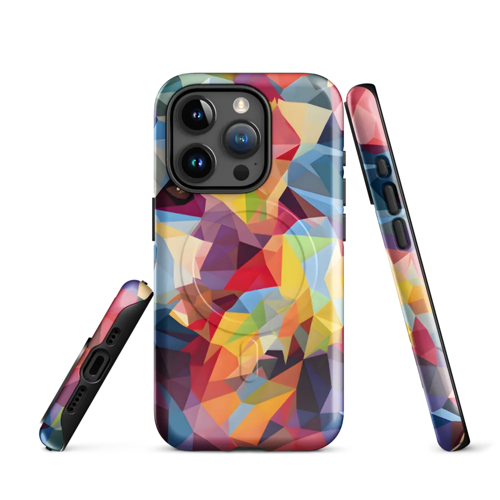 Playful Geometry: The Bear's Face | Phone Case |  15 Pro | MagSafe® Tough Case | Glossy