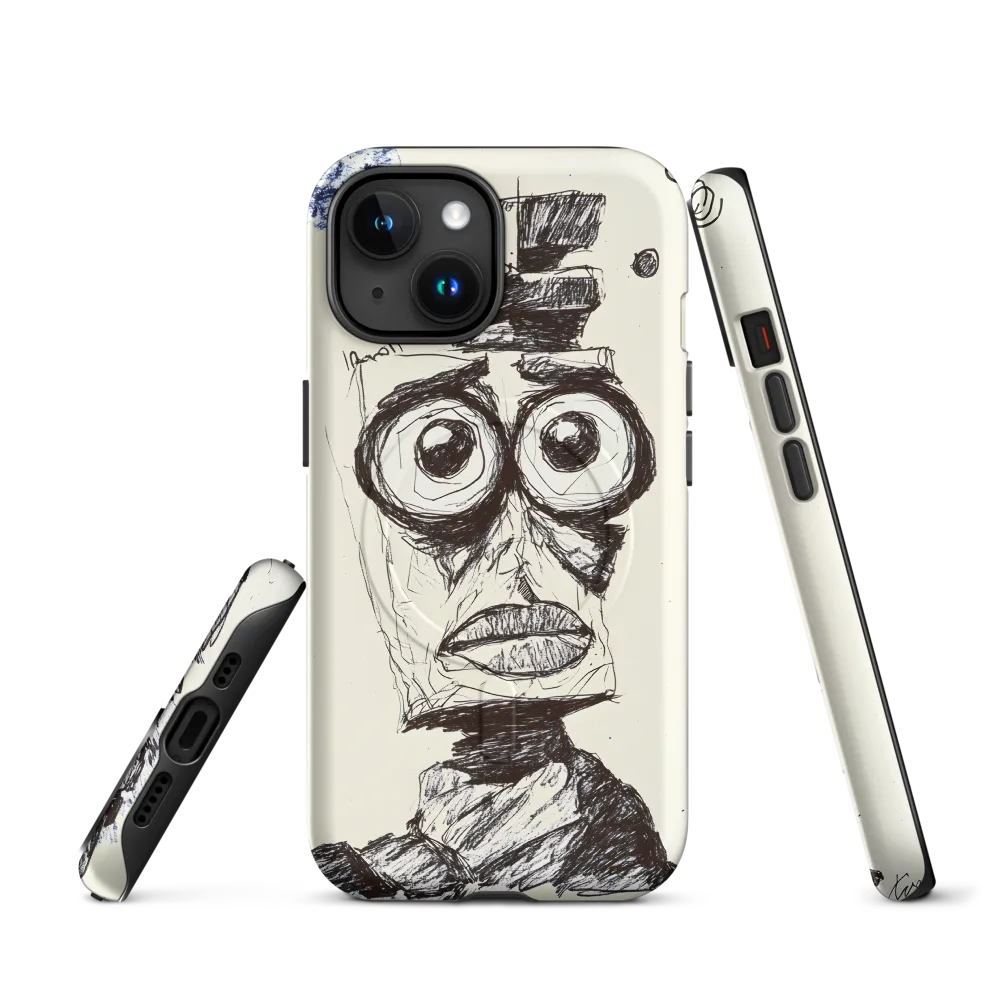 Abstract Surrealist Figure in Cubism | Phone Case |  15 | MagSafe® Tough Case | Matte