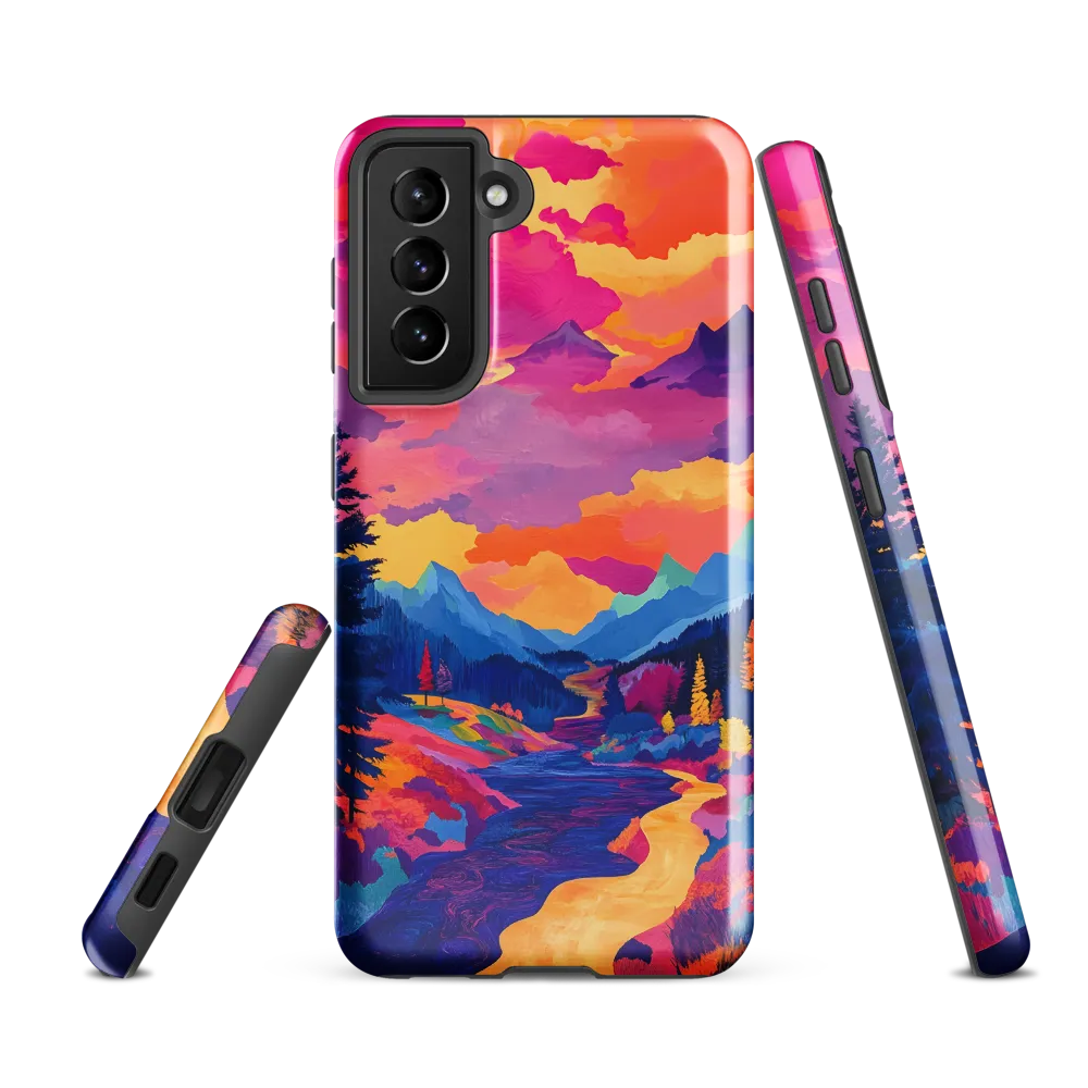 Radiant Serenity: A Surreal Landscape | Phone Case |  S21 FE | Tough Case | Glossy