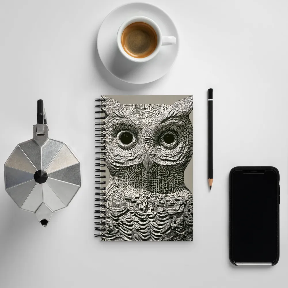 Intricate Owl of Textures | Spiral Notebook