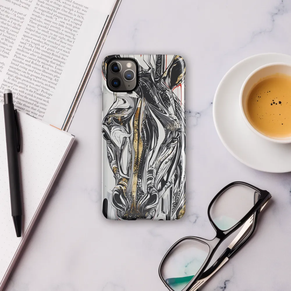 Ethereal Majesty: The Abstract Zebra | Phone Case |  11 Pro Max | Snap Case | Glossy