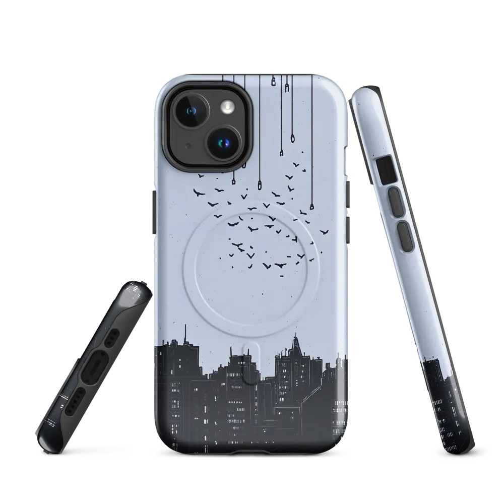 Elevated Serenity: A Minimalist Cityscape | Phone Case |  14 | MagSafe® Tough Case | Glossy