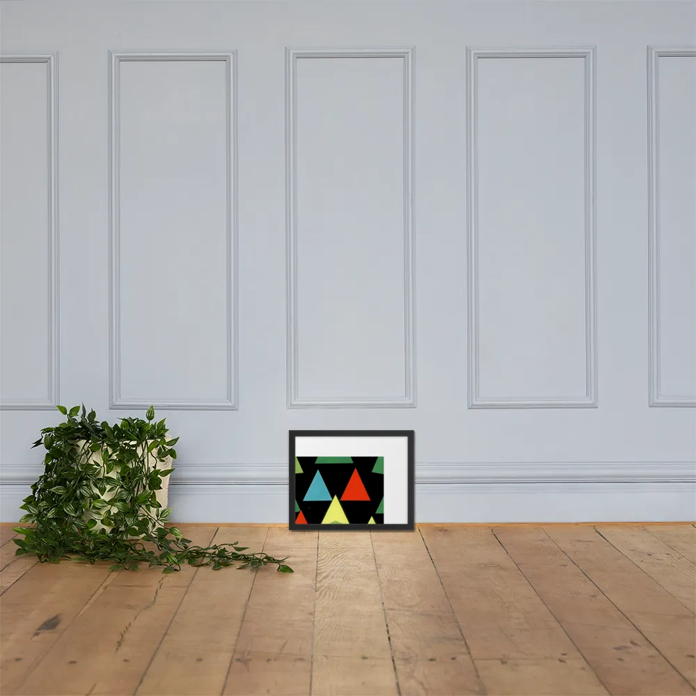 Geometric Harmony in Color | Poster with Black Frame | 11″×14″