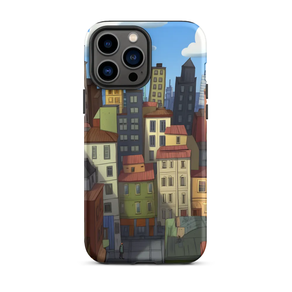 Urban Symphony: A Colorful Cityscape | Phone Case |  13 Pro Max | Tough Case | Matte