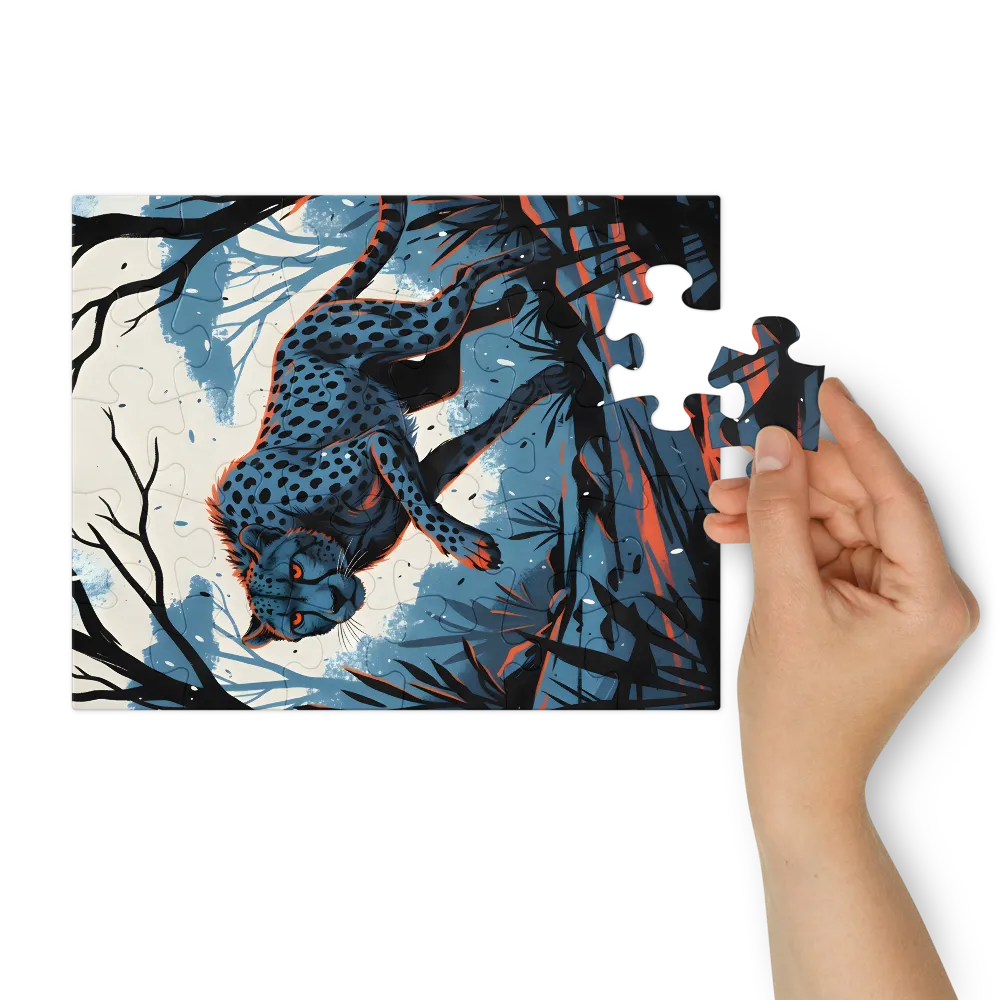 Stealth Cheetah 
 Jigsaw Puzzle in Tin Box