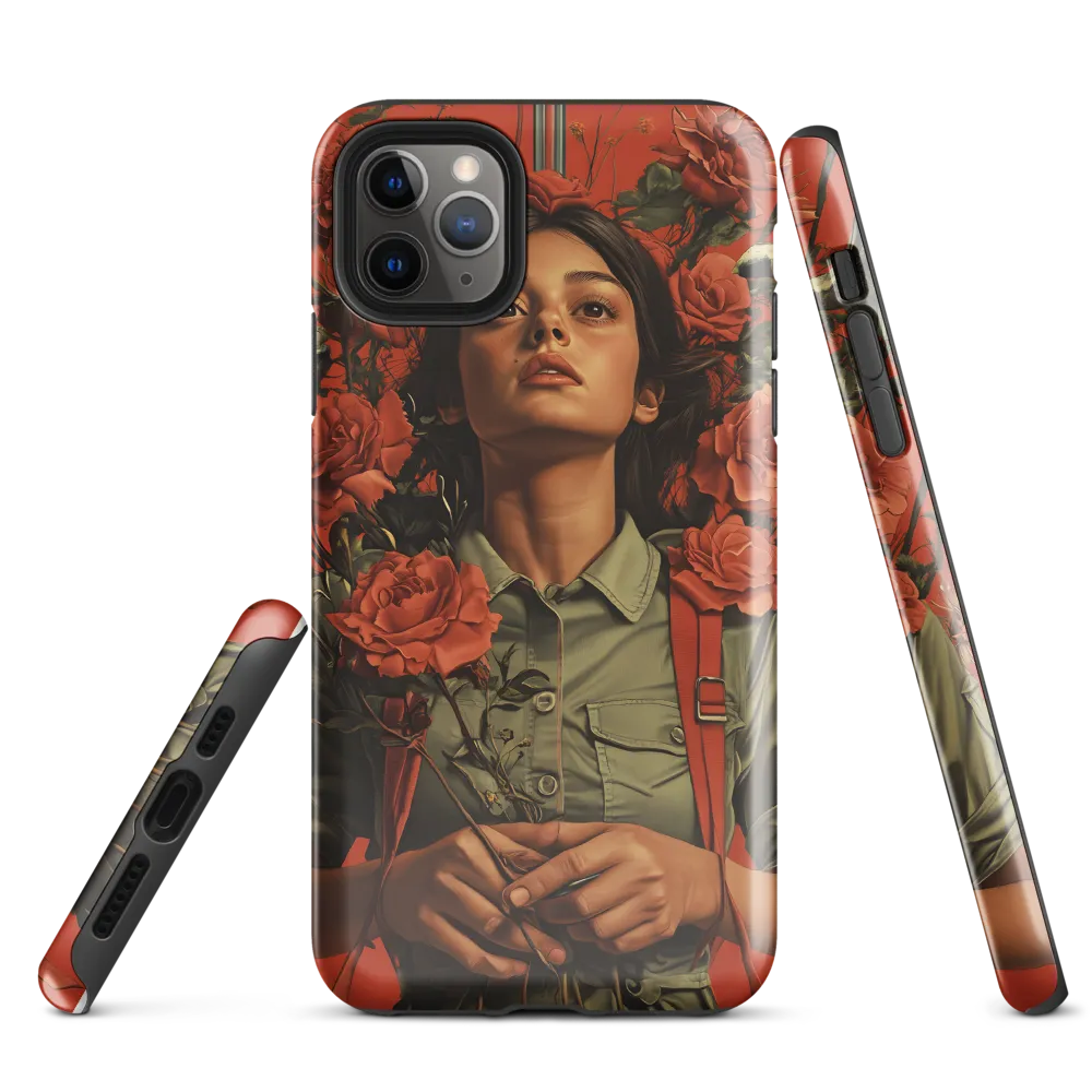 Harmony and Strength: A Portrait Among Roses | Phone Case |  11 Pro Max | Tough Case | Glossy