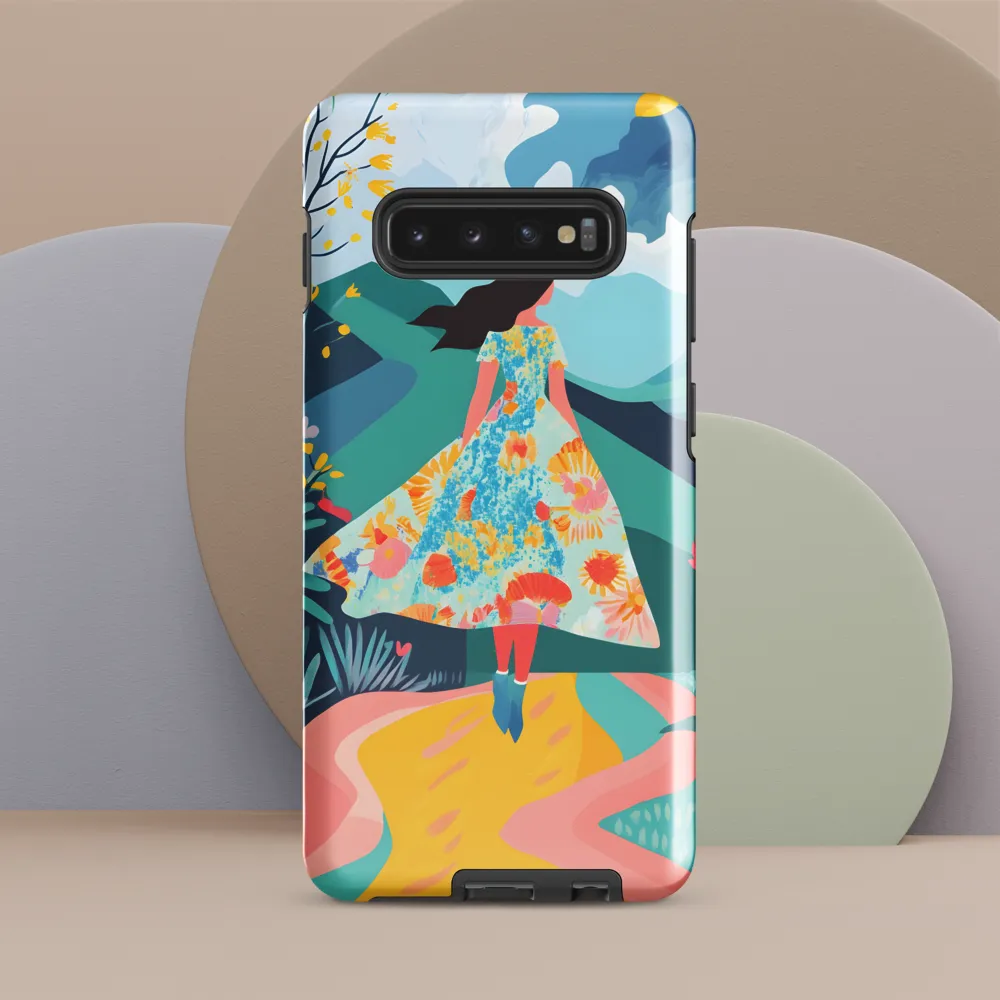 Walking into Colorful Serenity | Phone Case |  S10 Plus | Tough Case | Glossy