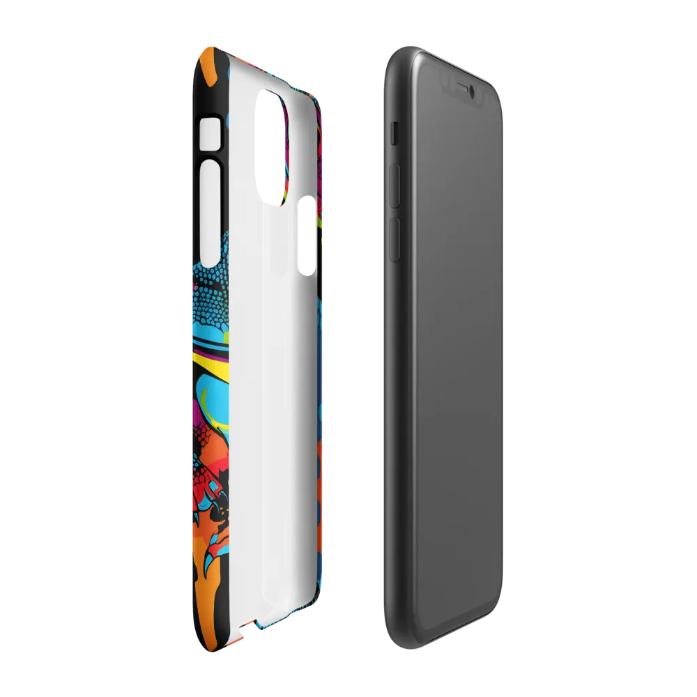 Colorful Encounters: The Playful Geckos | Phone Case |  11 | Snap Case | Matte