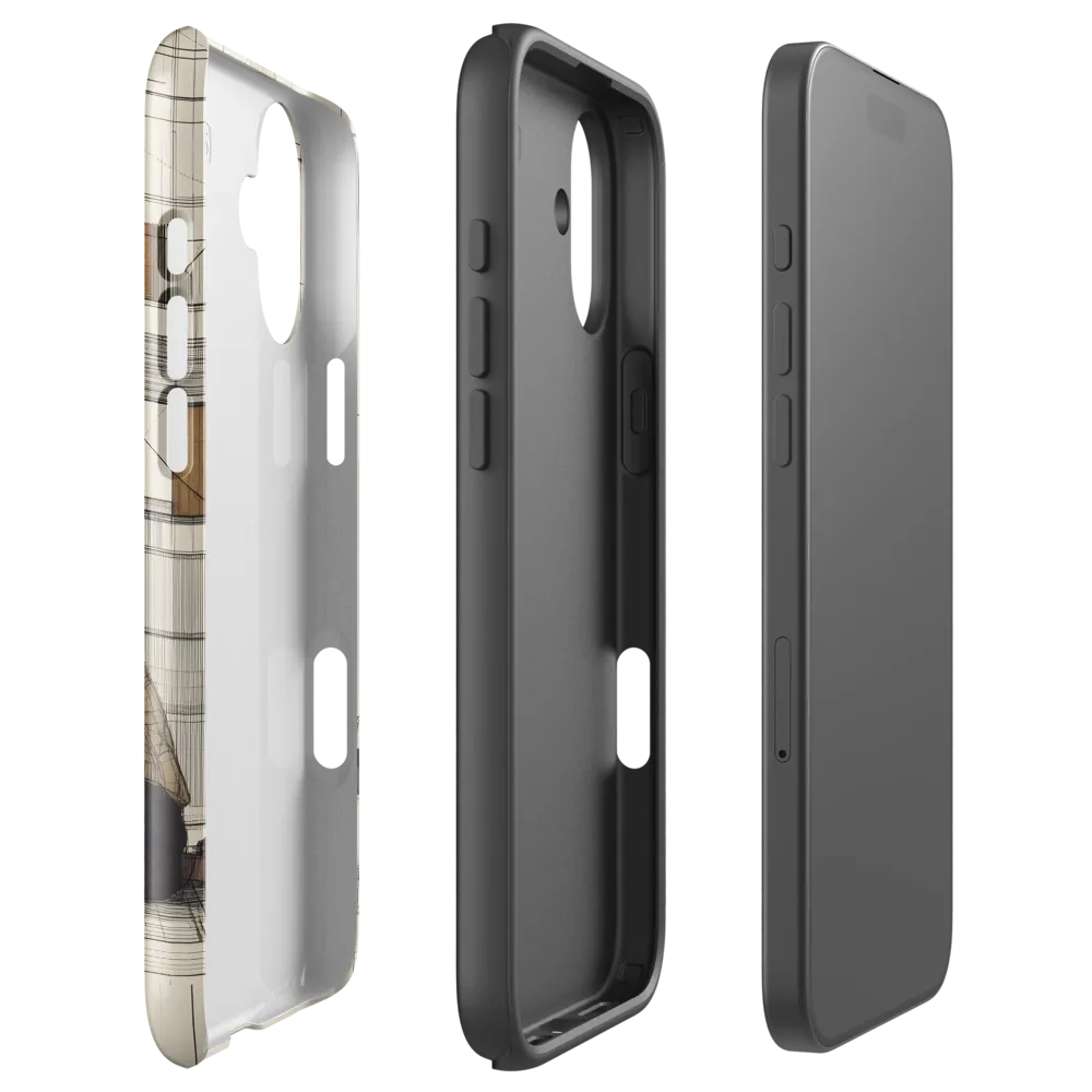 Quiet Reflections in Line | Phone Case |  16 Plus | Tough Case | Glossy