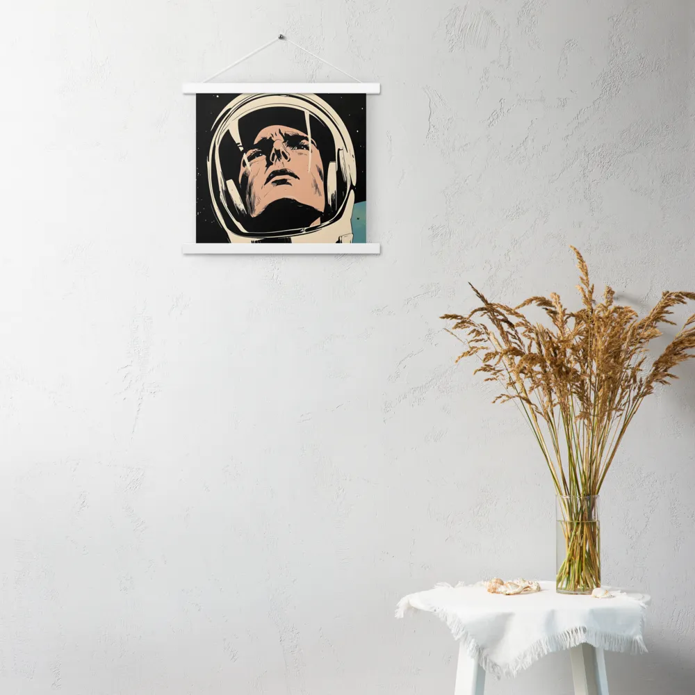 Gaze of the Astronaut | Poster With White Wood Hanger | 14″×14″