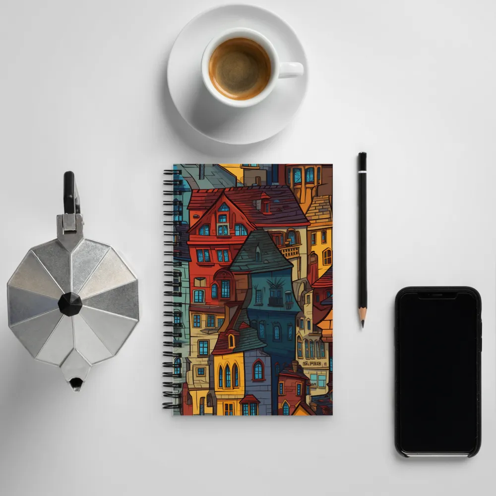 Whimsical Urban Mosaic | Spiral Notebook