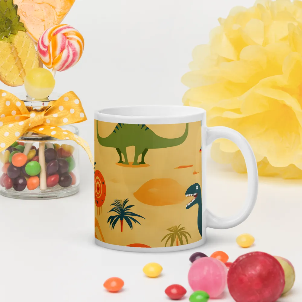 Dinosauria Delight: A Colorful Prehistoric Adventure | Mugs | Multiple Sizes & Colors