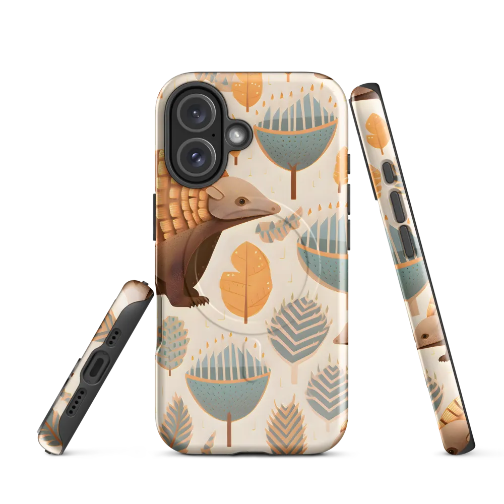Pangolins in a Whimsical Habitat | Phone Case |  16 | MagSafe® Tough Case | Glossy