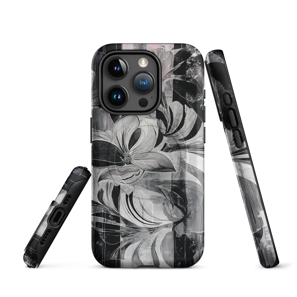 Floral Fusion in Monochrome