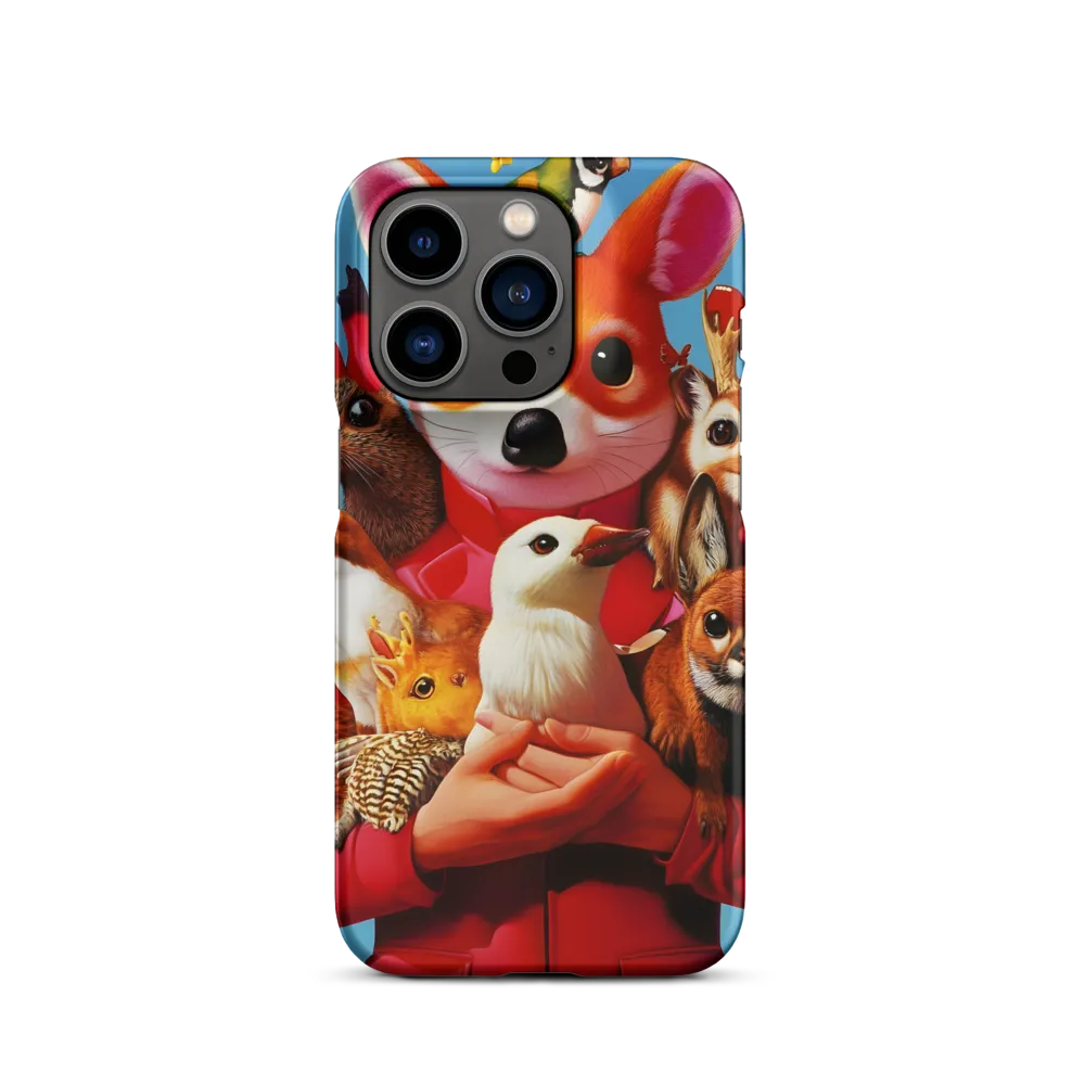 Harmony in Whimsy: A Modern Animal Ensemble | Phone Case |  14 Pro | Snap Case | Matte