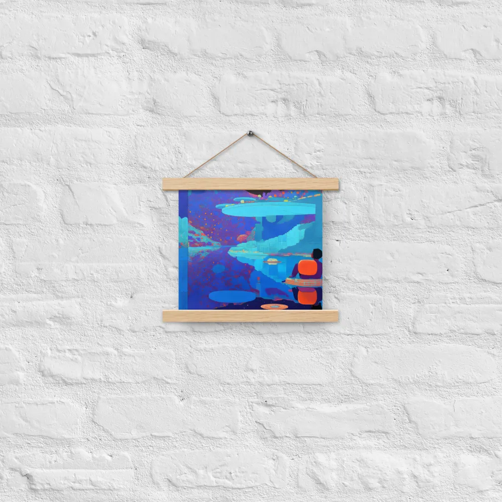 Reflections of Serenity | Poster With Oak Wood Hanger | 10″×10″