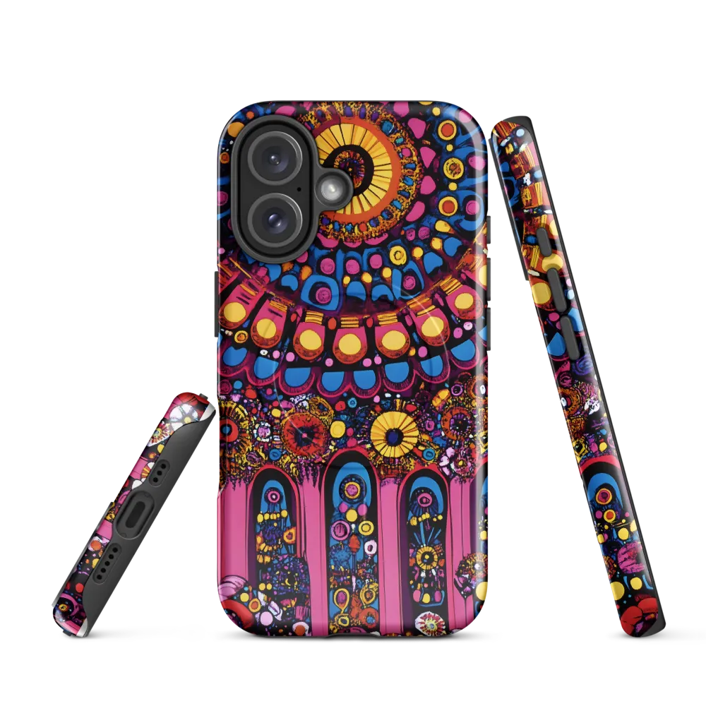 Whimsical Mandala Symphony | Phone Case |  16 | MagSafe® Tough Case | Glossy