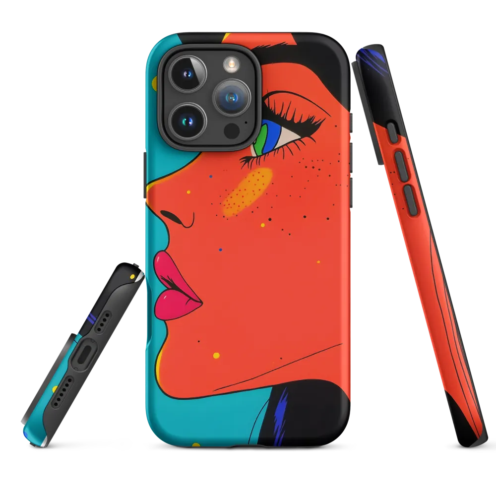 Vibrant Feminine Profile in Pop Art