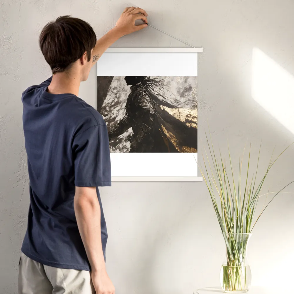 The Silhouette of Valor | Poster With White Wood Hanger | 18″×24″