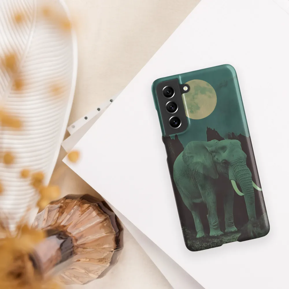 Ethereal Presence: Elephant Under a Full Moon