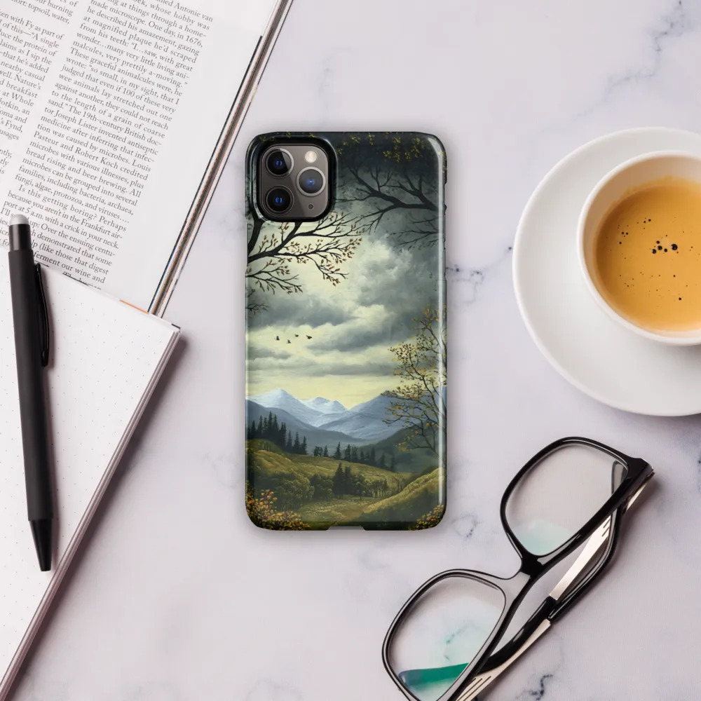 Nature's Embrace: A Tranquil Mountain Landscape | Phone Case |  11 Pro Max | Snap Case | Glossy