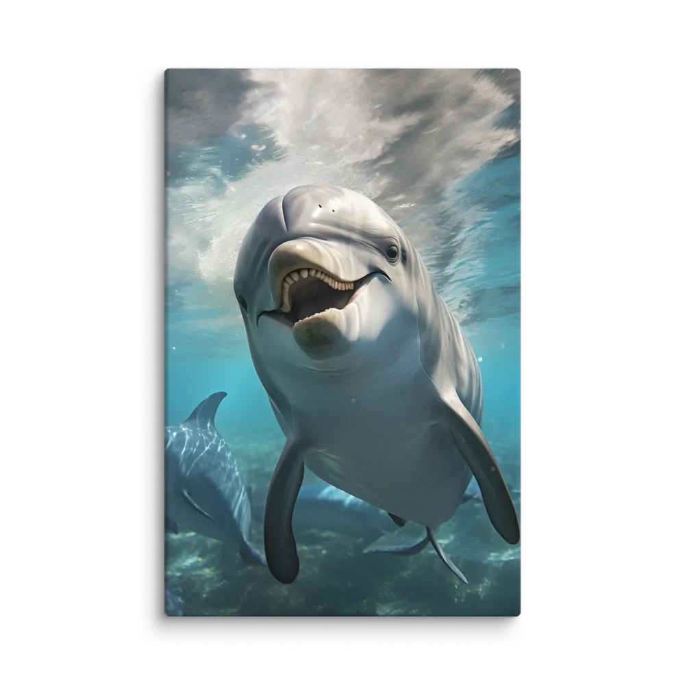 Beneath the Waves: A Dolphin's Dance