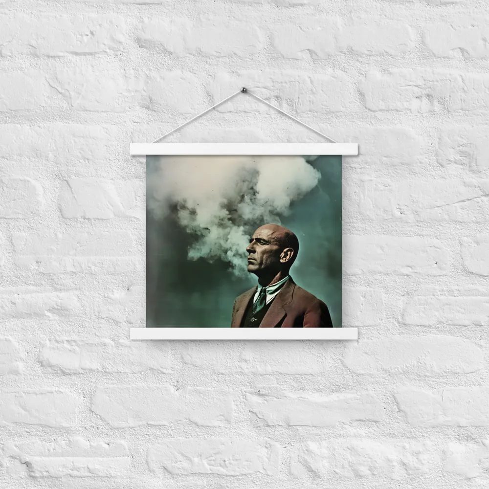 Clouded Thoughts | Poster With White Wood Hanger | 14″×14″