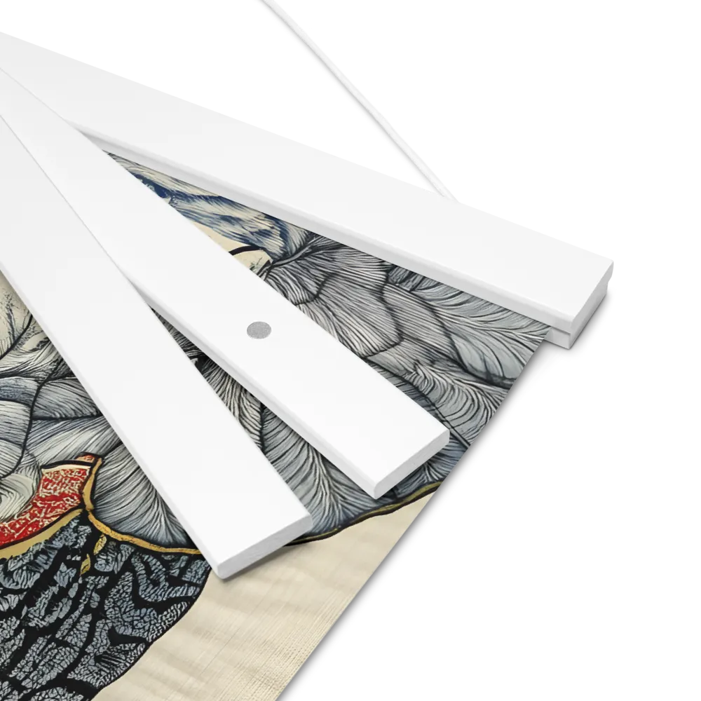 Majesty of the Elephant | Poster With White Wood Hanger | 12″×12″