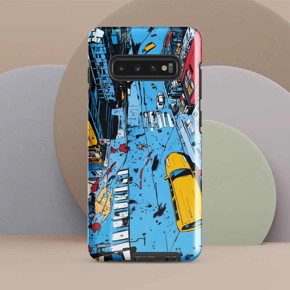 Urban Chaos: Aerial View of City Life | Phone Case |  S10 Plus | Tough Case | Glossy