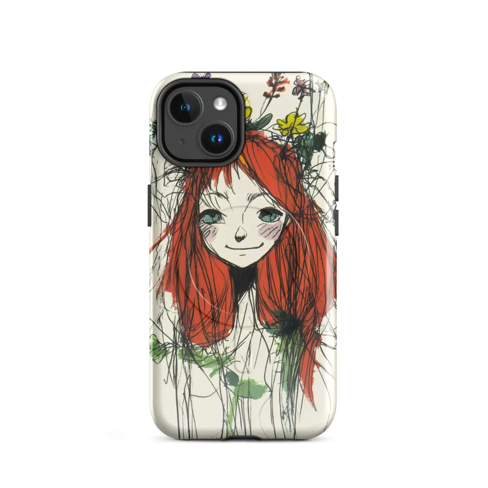 Whimsical Floral Portrait | Phone Case |  14 | MagSafe® Tough Case | Glossy