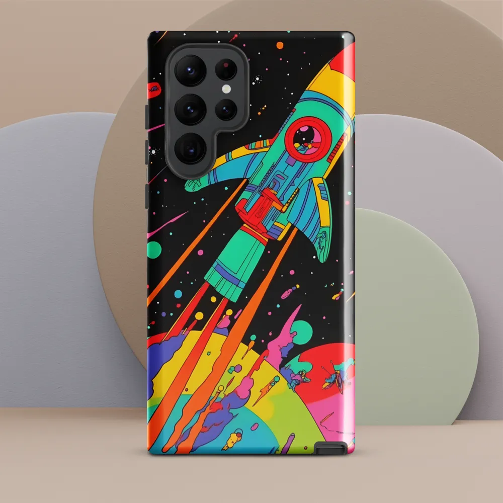Cosmic Voyage: The Neon Lift-Off