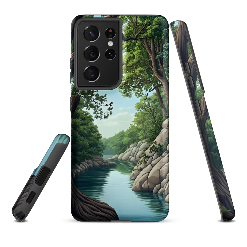 Tranquil Reflections: A Serene River Landscape