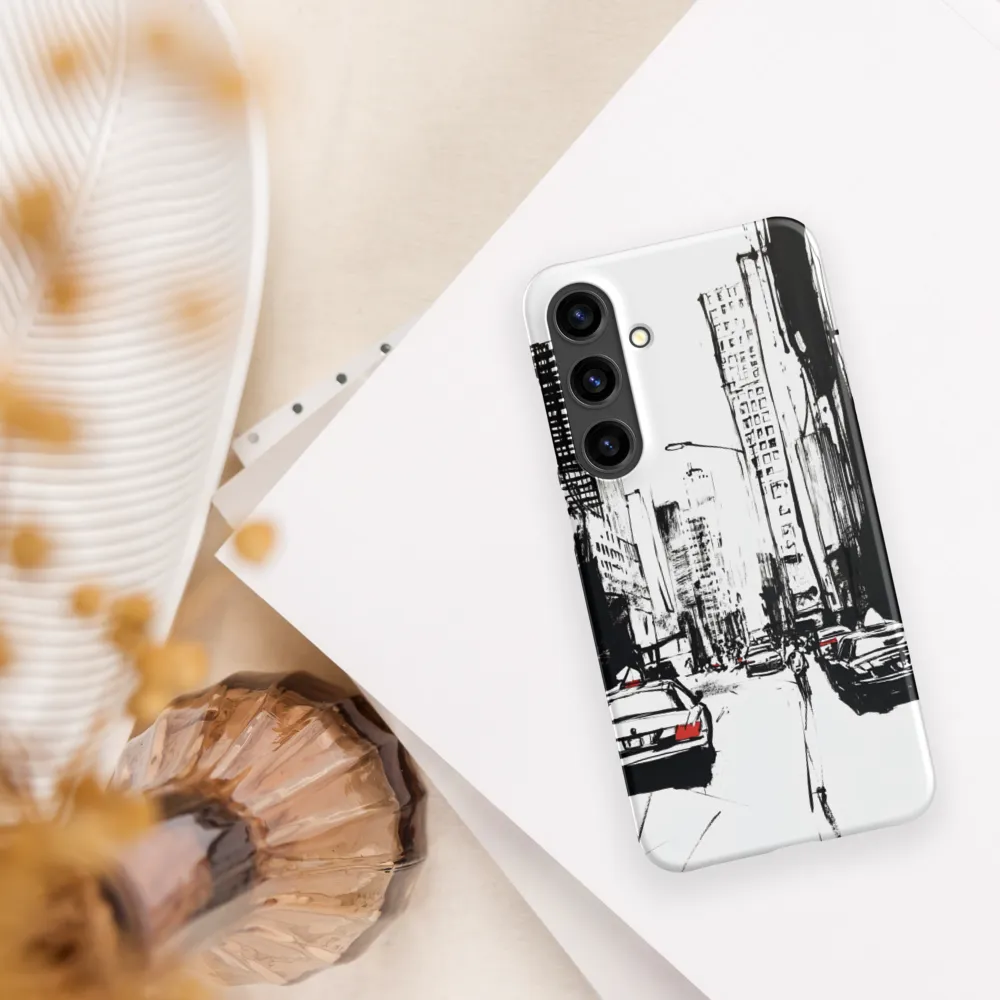 Urban Pulse: A Monochromatic Journey | Phone Case |  S24 Plus | Snap Case | Matte