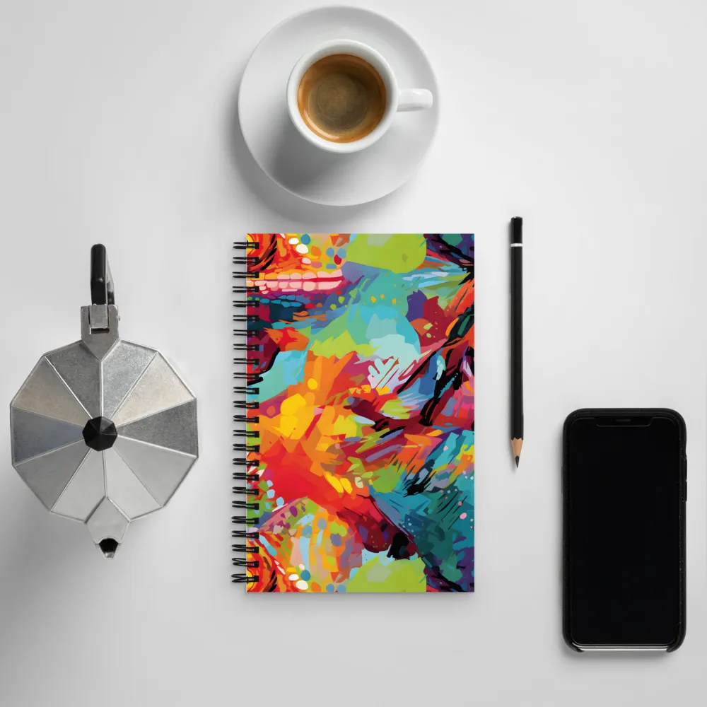 Colorful Lizard: An Abstract Adventure | Spiral Notebook