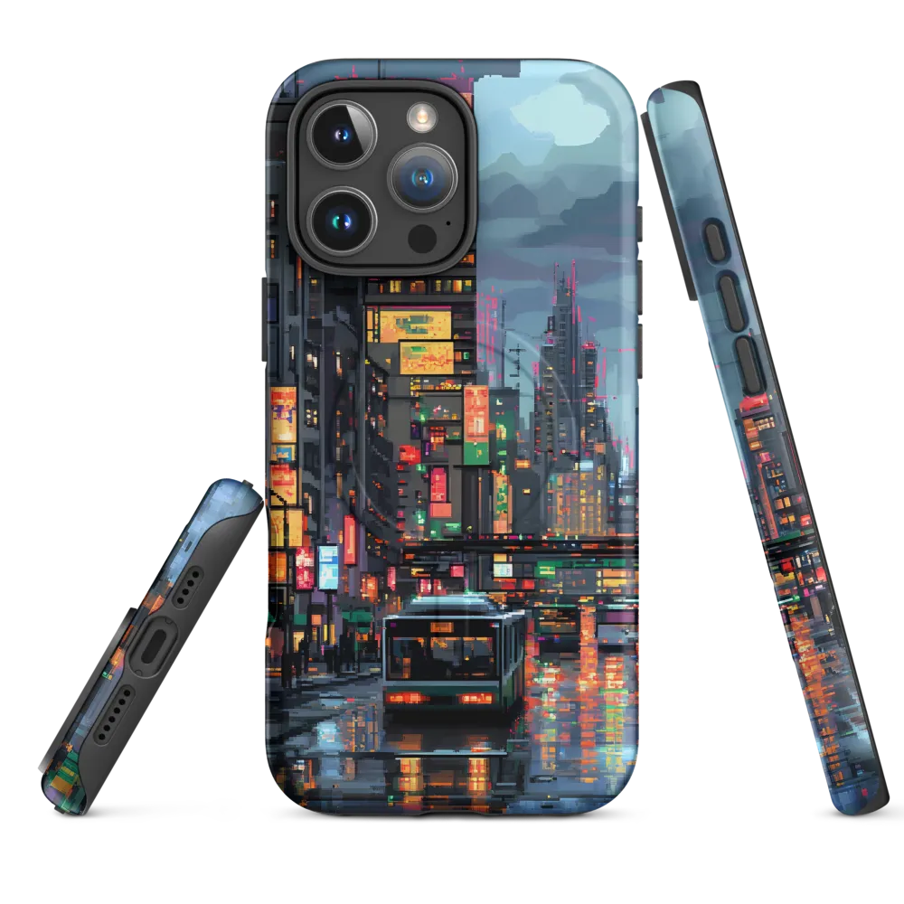 Neon Dreams: A Pixelated Urban Night