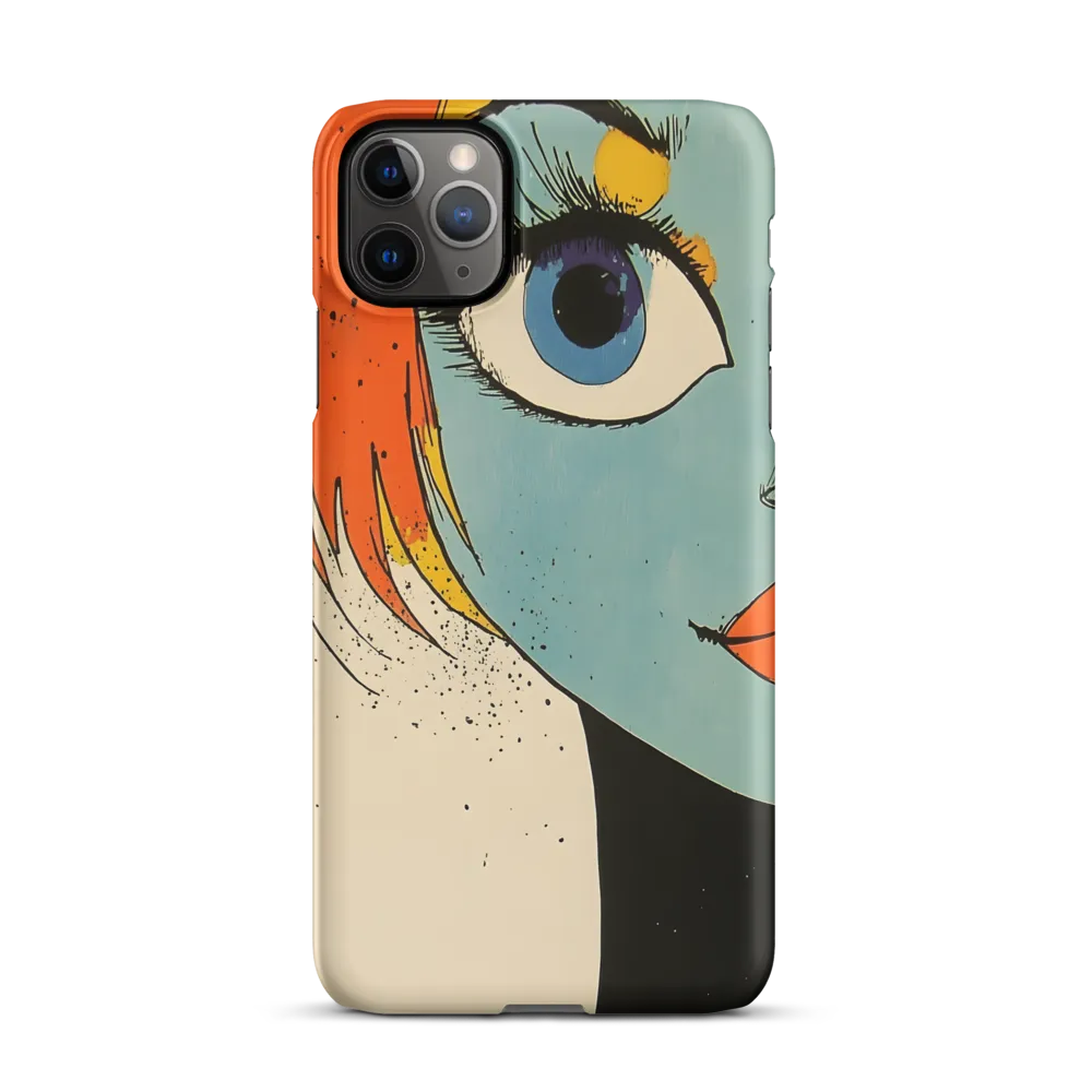 Vivid Expressions: A Portrait in Blue | Phone Case |  11 Pro Max | Snap Case | Matte
