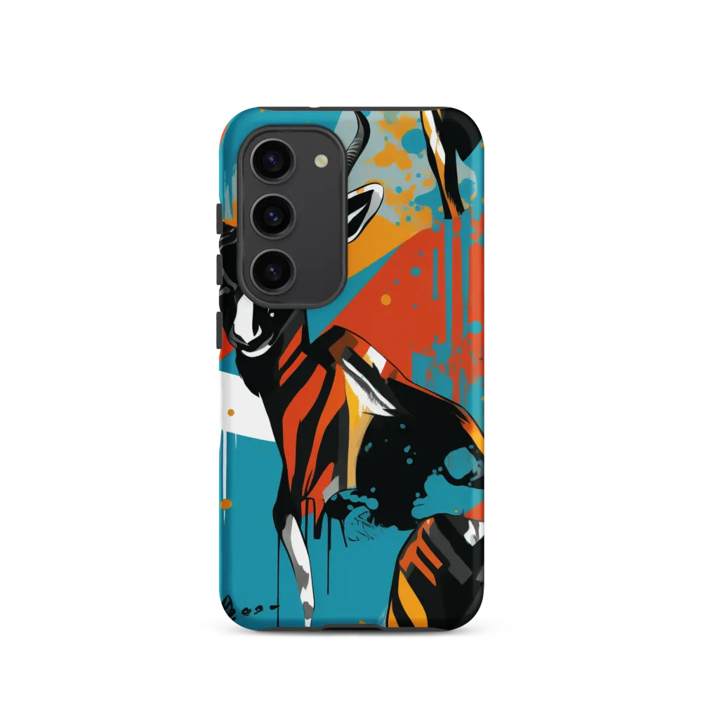 Dynamic Antelope in Vivid Abstract