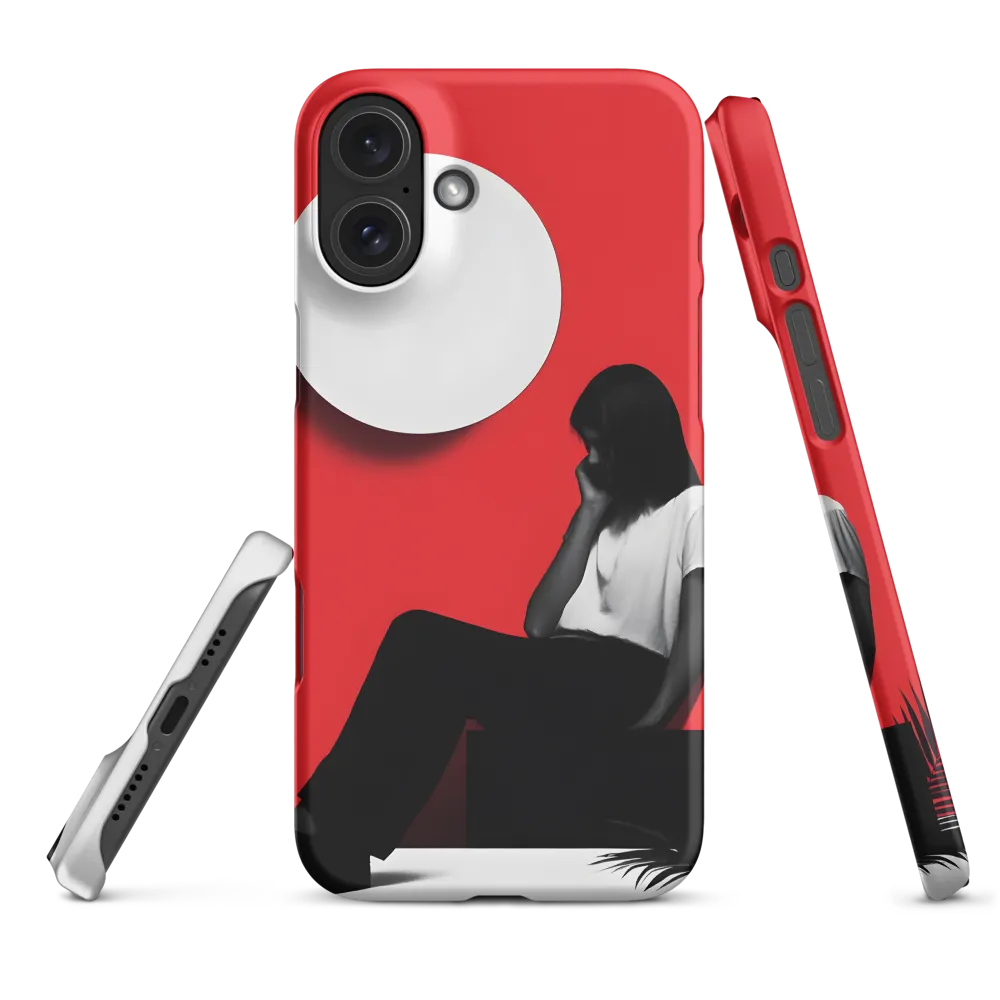 Contemplation in Red | Phone Case |  16 Plus | Snap Case | Matte