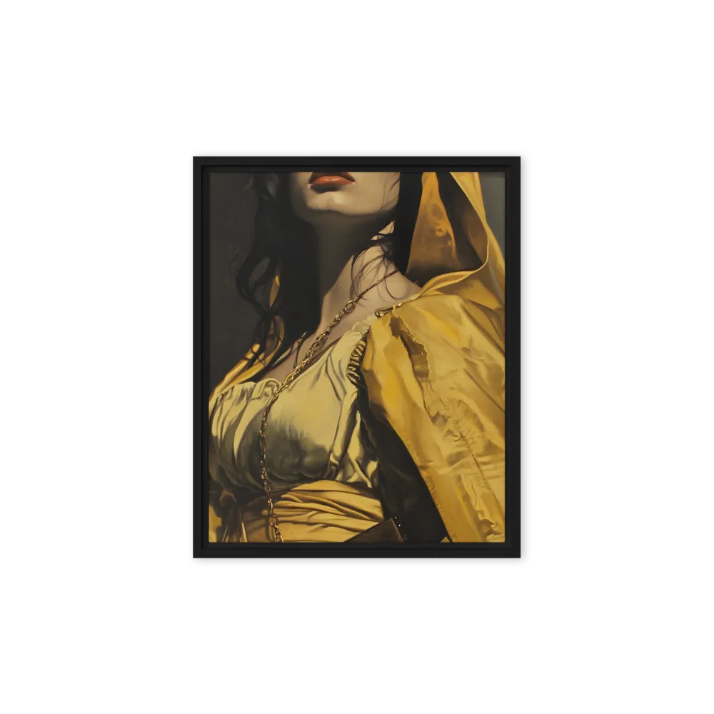Veiled Confidence | Canvas with Black Frame | 8″×10″
